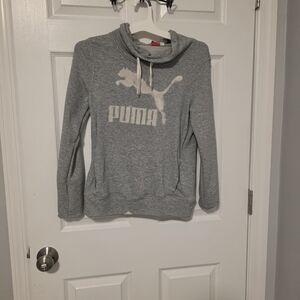 Puma Women's Heather Gray Cowl Neck Sweater